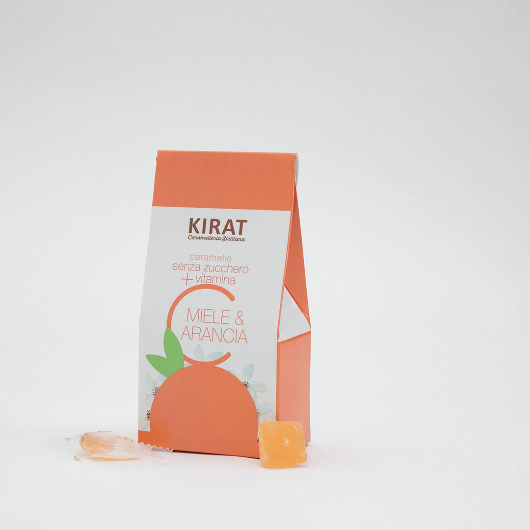 Caramelle Miele e Arancia senza Zucchero con Vitamina C