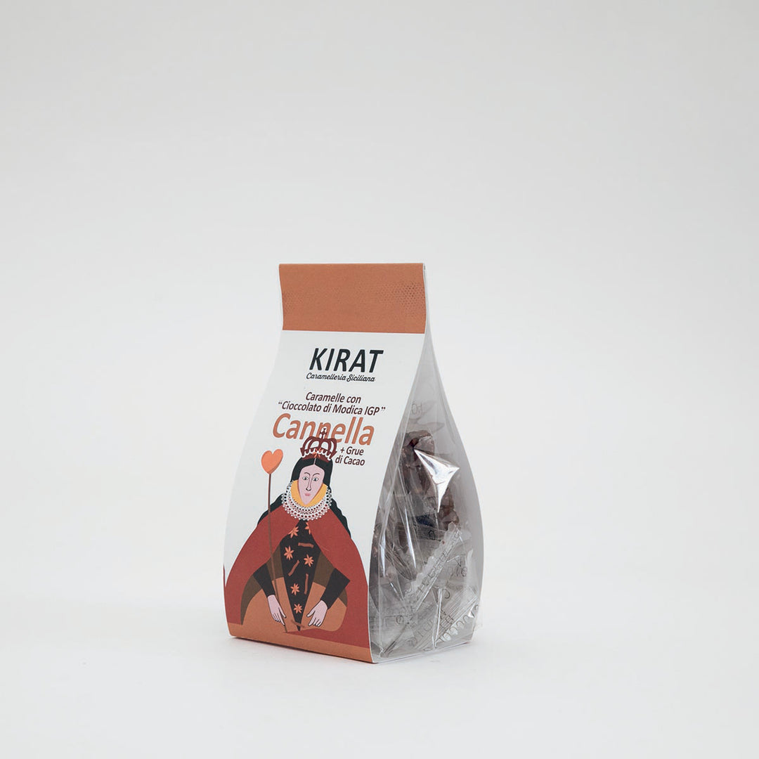 Caramelle con Cioccolato di Modica IGP, Grue di Cacao & Cannella da 100gr