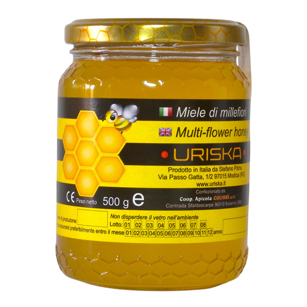 boccia di miele chiaro